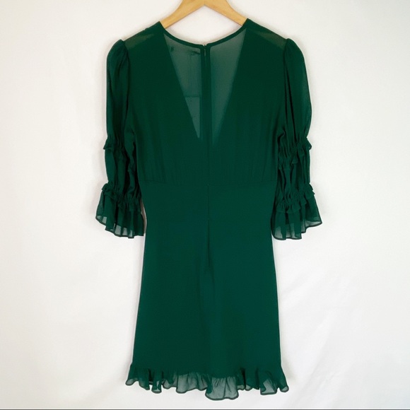 Reformation Laurelei Dress in Emerald Green Size 4 - Picture 9 of 11